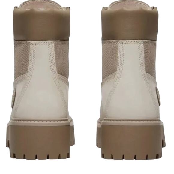 Timberland Stone Street Platform Hiker Boots -White Nubuck-Size: 8.5 - Picture 7 of 13